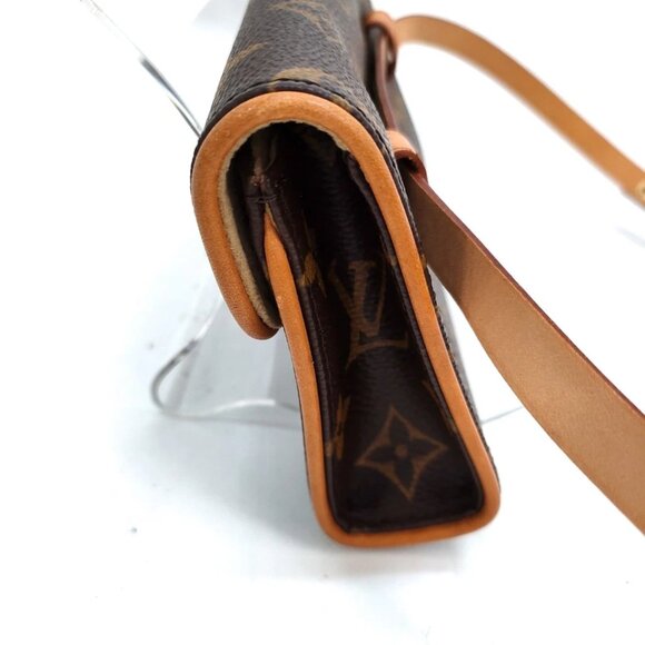 Louis Vuitton LV Shoulder Bag Pochette Florentine Brown Monogram 650-0710 - Picture 3 of 13